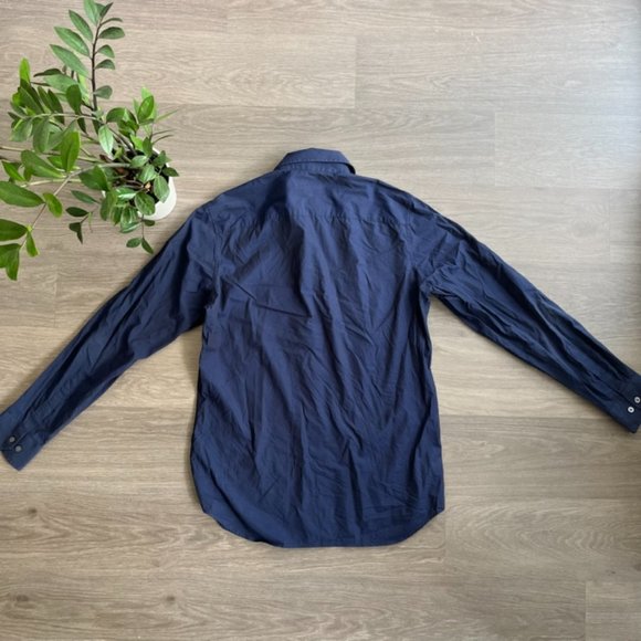 Banana Republic Navy "Slim Fit" Button Down Dress Shirt - Picture 8 of 9